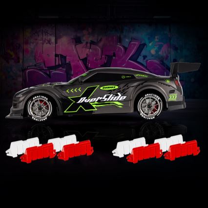 Overmax - RC drift auto s daljinskim upravljanjem 2u1 X-OVERSLIDE 1000 mAh crna/zelena/plava/crvena