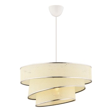 Ovješeni luster COUPER 1xE27/60W/230V bijeli/ sjajni krom