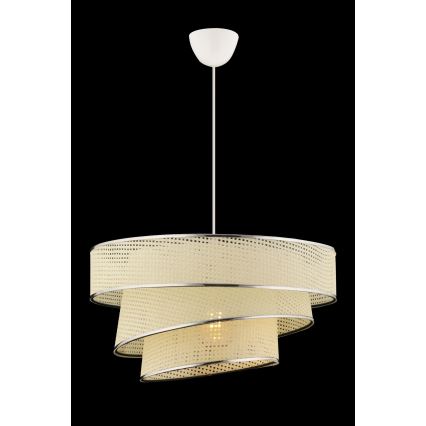 Ovješeni luster COUPER 1xE27/60W/230V bijeli/ sjajni krom