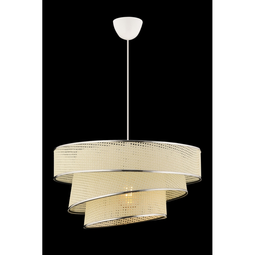 Ovješeni luster COUPER 1xE27/60W/230V bijeli/ sjajni krom