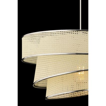 Ovješeni luster COUPER 1xE27/60W/230V bijeli/ sjajni krom