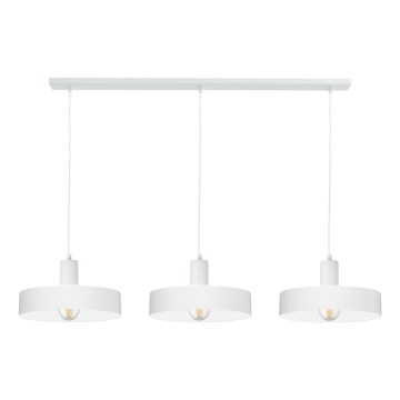 Ovjesna svjetiljka na sajli ARCANE 3xE27/60W/230V bijela