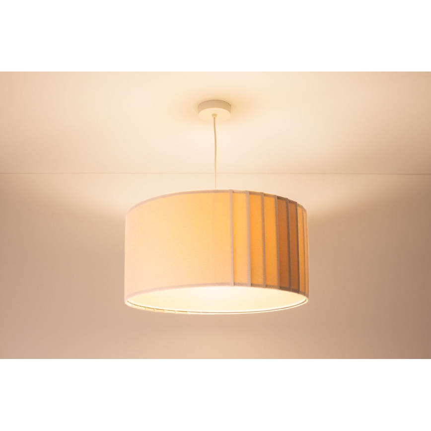 Ovjesna svjetiljka STRIPES 1xE27/60W/230V Ø 40 cm, krem boja