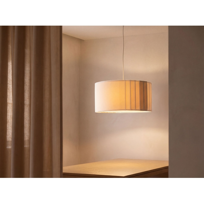 Ovjesna svjetiljka STRIPES 1xE27/60W/230V Ø 40 cm, krem boja