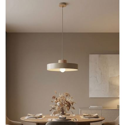 Ovjesni luster na sajli KIVI 1xE27/15W/230V bež