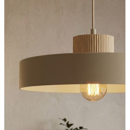 Ovjesni luster na sajli KIVI 1xE27/15W/230V bež