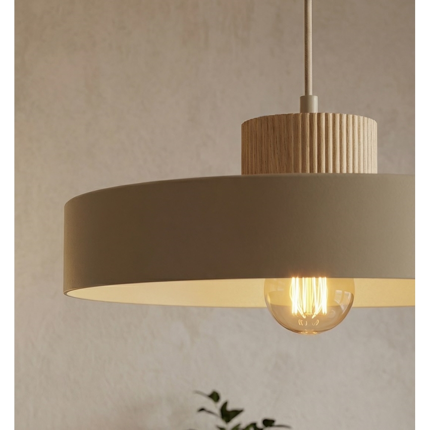 Ovjesni luster na sajli KIVI 1xE27/15W/230V bež