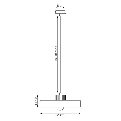 Ovjesni luster na sajli KIVI 1xE27/15W/230V bež