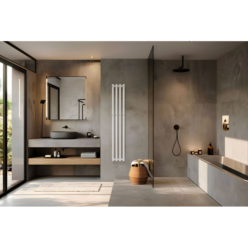 P.M.H. P2W/4 - Kupaonski ljestvasti radijator PLUTO 406 W 150 cm bijela