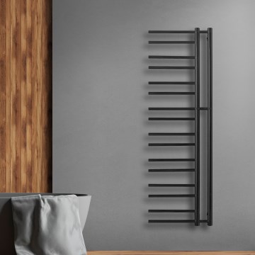 P.M.H. T2B-L - Kupaonski ljestvičasti radijator THEIA 352W 154 cm lijevi/crni