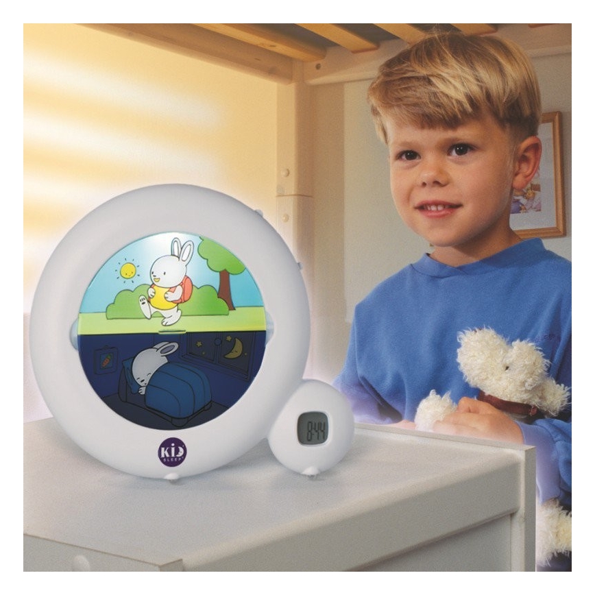 PABOBO - Budilica za djecu KID´SLEEP 3xAA bijela