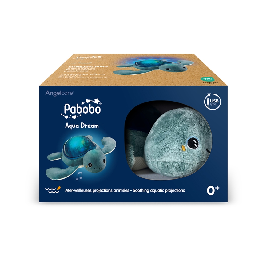 PABOBO - Projektor s melodijom AQUA DREAM USB kornjača