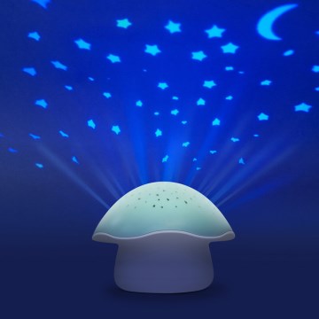 PABOBO - Projektor s melodijom STAR MUSHROOM 3xAA plava