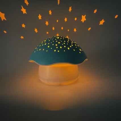 PABOBO - Projektor s melodijom STAR MUSHROOM 3xAA plava