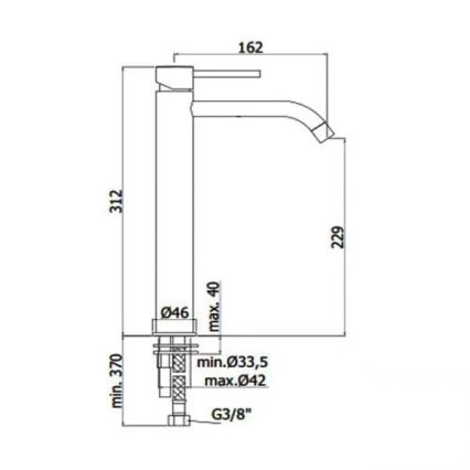 Paffoni - Baterija za umivaonik LIGHT crna