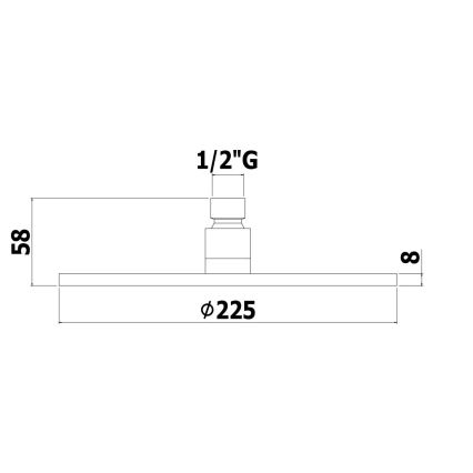 Paffoni - Glava tuša Ø 22,5 cm MASTER crna