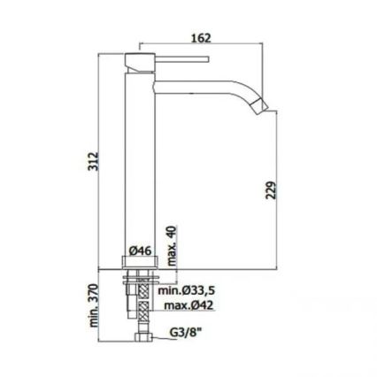 Paffoni - Miješalica za umivaonik LIGHT EXCLUSIVE, brušeno zlato