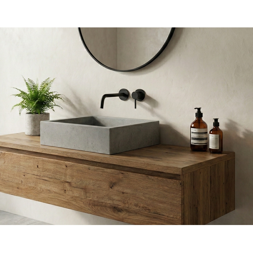 Paffoni - Miješalica za umivaonik za podžbuknu instalaciju LIGHT crna