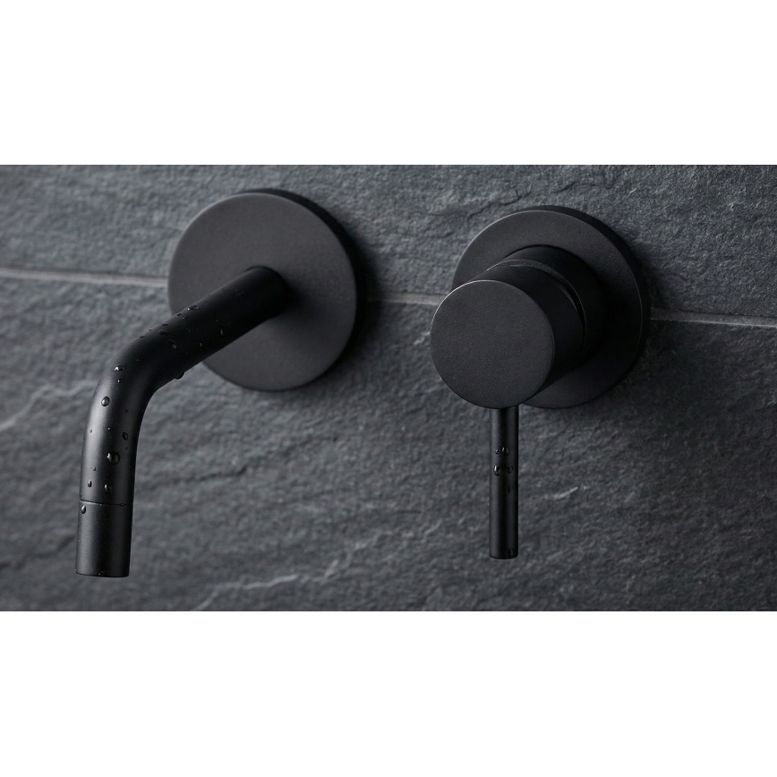 Paffoni - Miješalica za umivaonik za podžbuknu ugradnju LIGHT crna