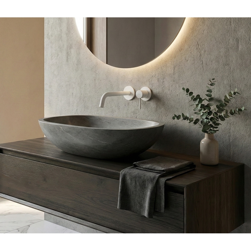 Paffoni - Miješalica za umivaonik za podžbuknu ugradnju LIGHT matna bijela