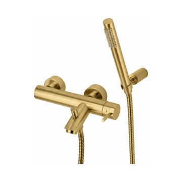 Paffoni - Set za kadu s miješalicom LIGHT, brušeno zlato