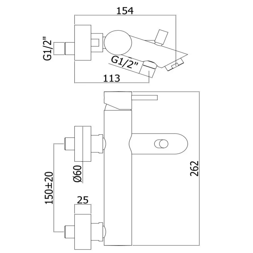 Paffoni - Set za kadu s miješalicom LIGHT, sjajni krom