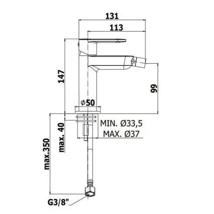 Paffoni - Slavina za bide CANDY, sjajni krom