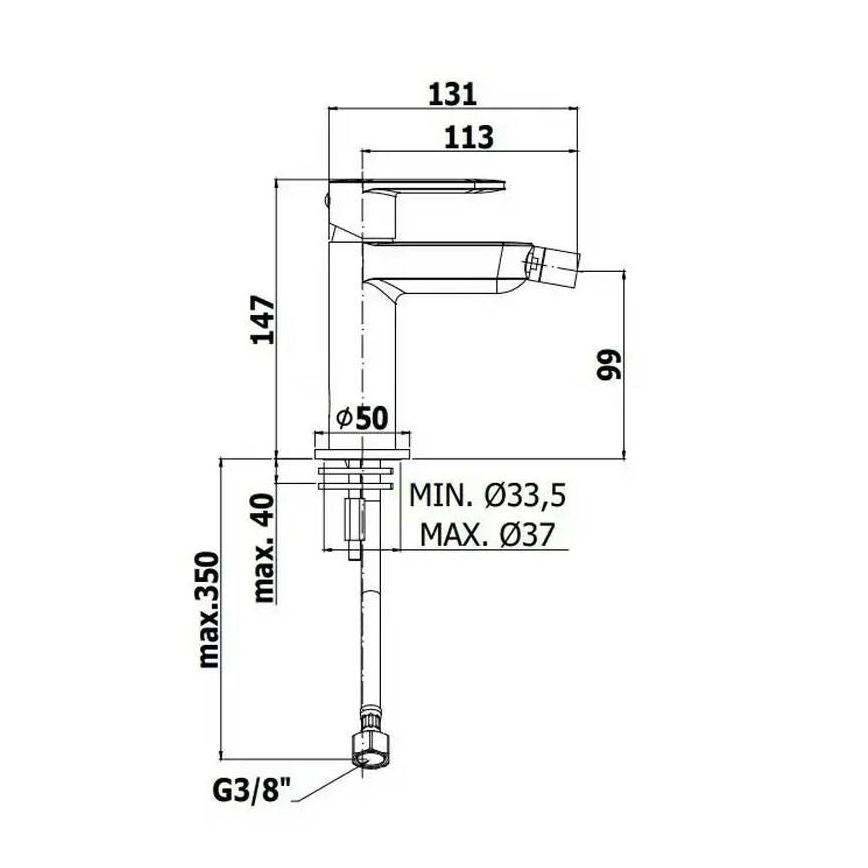 Paffoni - Slavina za bide CANDY, sjajni krom
