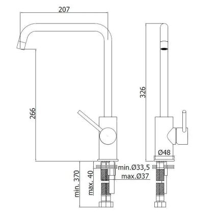 Paffoni - Slavina za sudoper LIGHT 32,6 cm sjajni krom