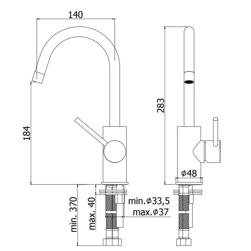 Paffoni - Slavina za umivaonik LIGHT crna