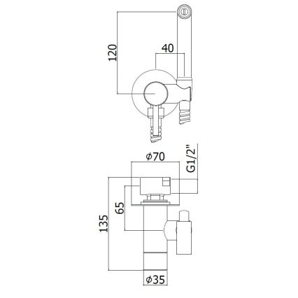 Paffoni - Zidni set s ručnim bide tušem za podžbuknu ugradnju RINGO WEST bijela