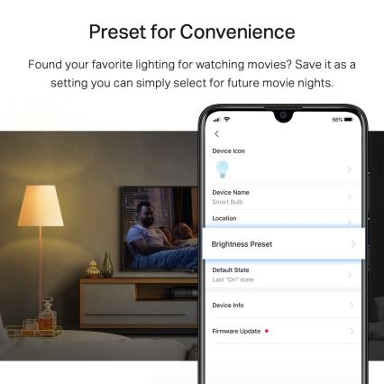PAKET 2x prigušivačkih LED žarulja A60 E27/8,7W/230V 2700K Wi-Fi - TP-Link