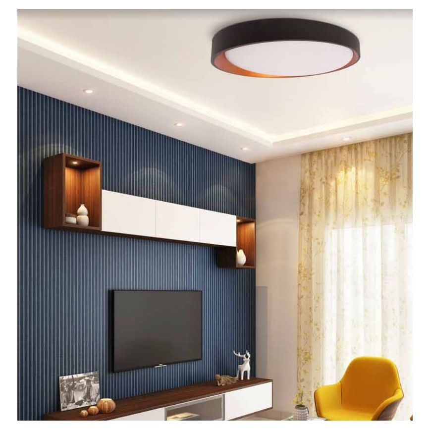 LED Stropna svjetiljka ADEL LED/40W/230V ø 50 cm crna