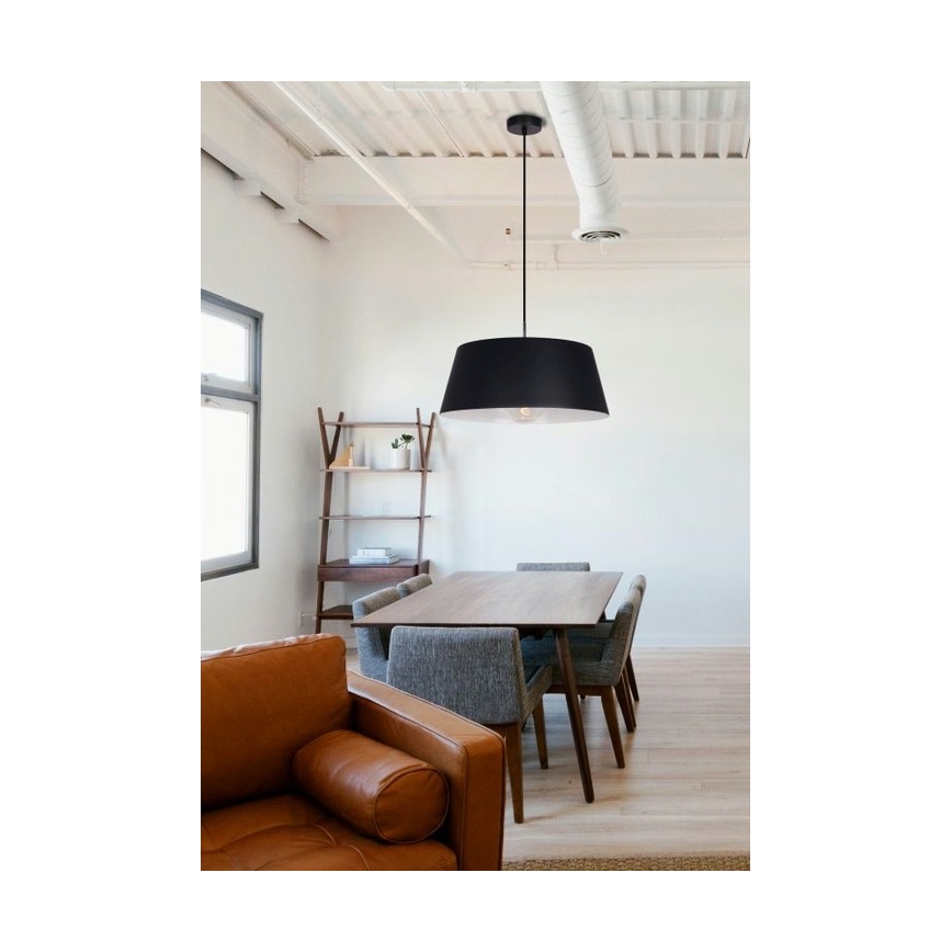 Luster na sajli FIONA 1xE27/60W/230V ø 48 cm crna