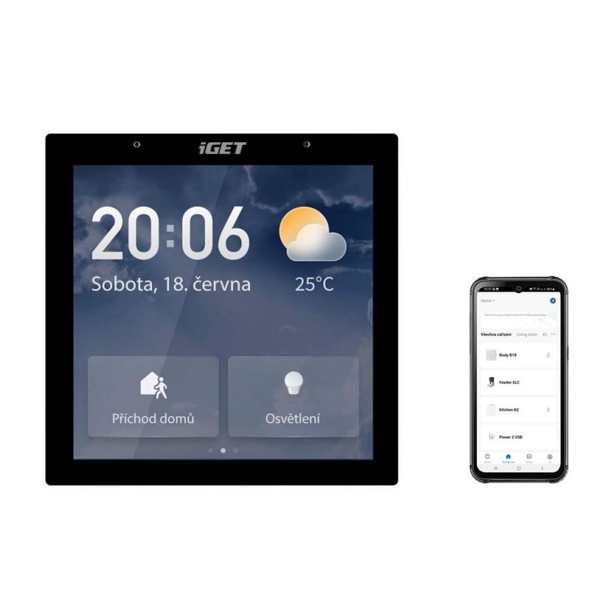 Pametna vrata s dodirnim zaslonom GW6 Wi-Fi Zigbee Bluetooth