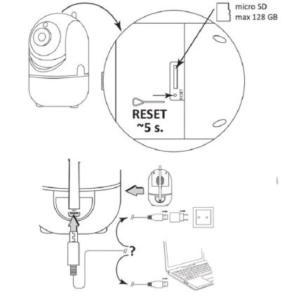 Pametna kamera COSMO LED/230V/Wi-Fi Tuya