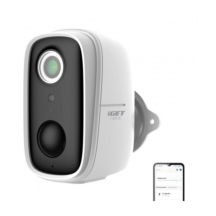 Pametna kamera s Full HD 1080p senzorom 5V 9600 mAh IP65 Wi-Fi Tuya bijela