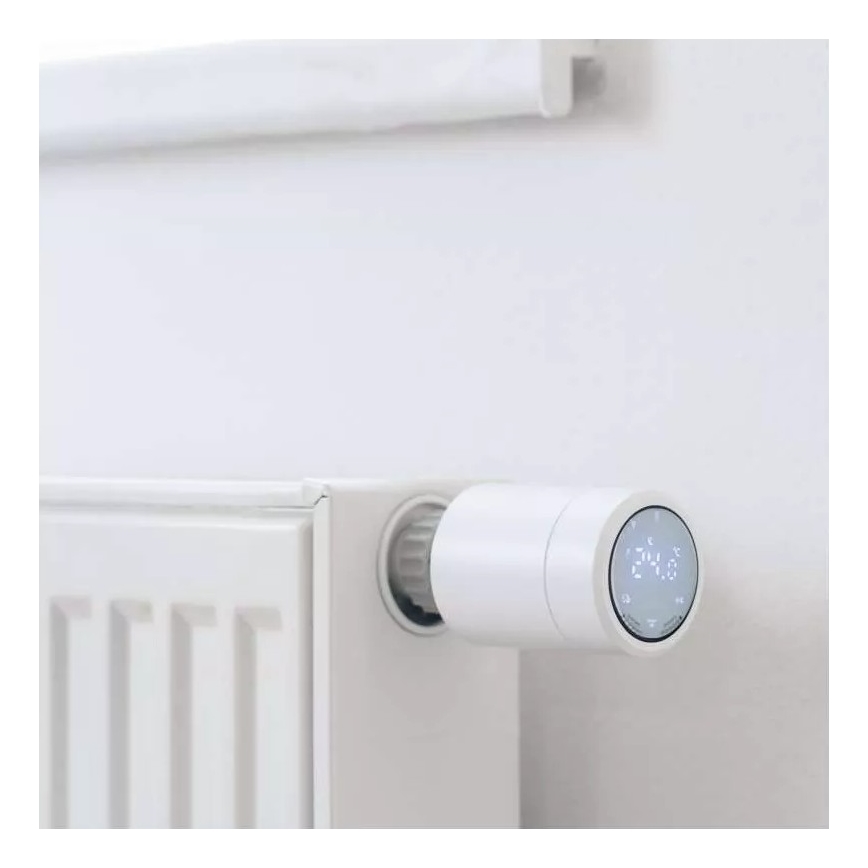 Pametna termostatska glava s LCD zaslonom GoSmart M30x1,5 2xAA/1,5V Tuya