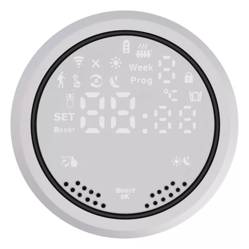 Pametna termostatska glava s LCD zaslonom GoSmart M30x1,5 2xAA/1,5V Tuya