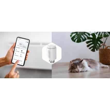 Pametna termostatska glava s LED zaslonom 2xAA/3V Zigbee