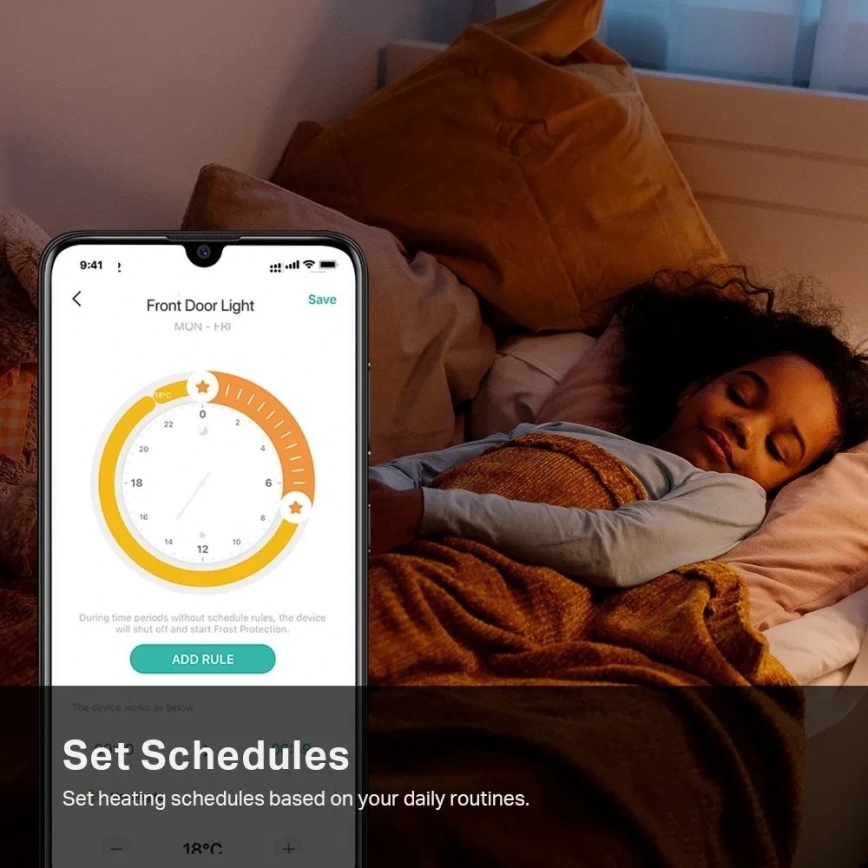 Pametna termostatska glavica s LCD zaslonom 2xAA Tuya