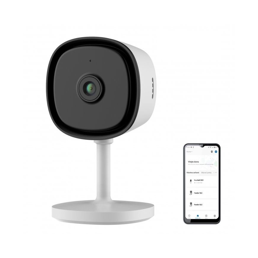 Pametna unutarnja kamera s Full HD 1080p senzorom, 5V, Wi‑Fi, Tuya, bijela