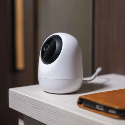Pametna unutarnja rotirajuća kamera sa senzorom pokreta GoSmart 5V Wi-Fi Tuya bijela