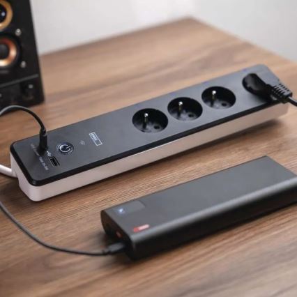 Pametni produžni kabel s prekidačem GoSmart 4Z + 1xUSB-A + 1xUSB-C 2 m Wi-Fi Tuya