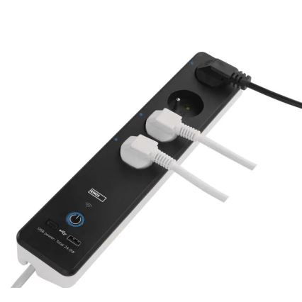 Pametni produžni kabel s prekidačem GoSmart 4Z + 1xUSB-A + 1xUSB-C 2 m Wi-Fi Tuya