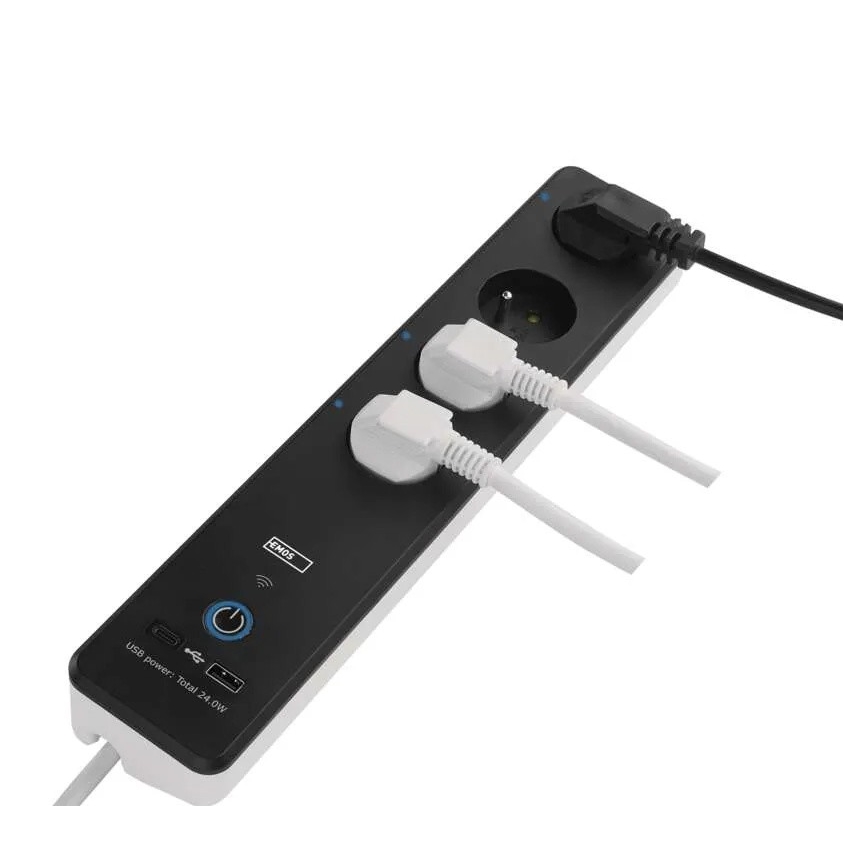 Pametni produžni kabel s prekidačem GoSmart 4Z + 1xUSB-A + 1xUSB-C 2 m Wi-Fi Tuya