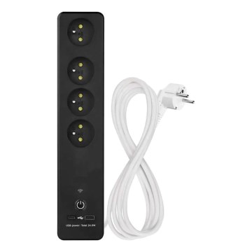 Pametni produžni kabel s prekidačem GoSmart 4Z + 1xUSB-A + 1xUSB-C 2 m Wi-Fi Tuya