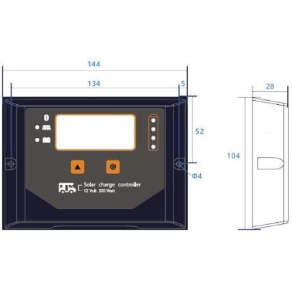 Pametni regulator solarnog punjenja PWM 12V/20A