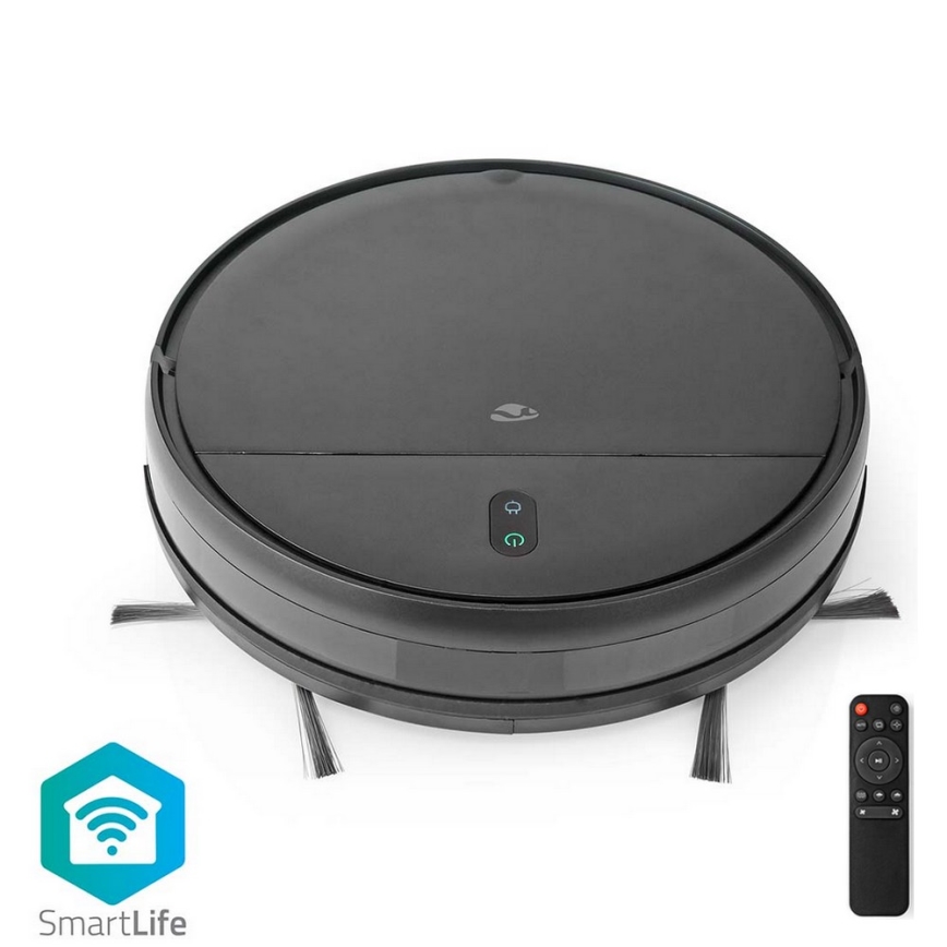 Pametni robotski usisivač s mopom 28W/2500 mAh Wi-Fi crna + daljinski upravljač
