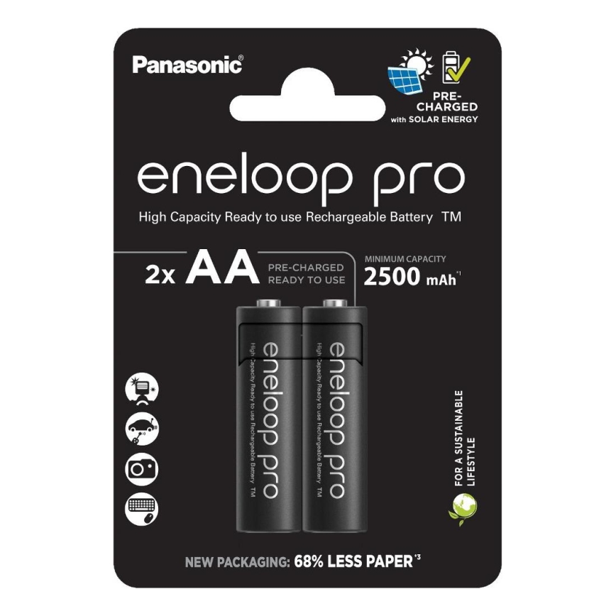 Panasonic - 2 kom Punjiva baterija AA Eneloop Pro 2500 mAh